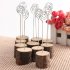 10 Pcs Retro Rustic Real Branch Wedding Menu Seat Clips Photos Clips Wooden Base Clasp Decoration Card Holders 10 pcs
