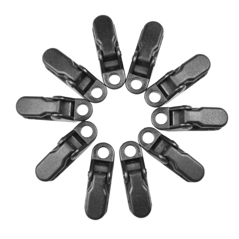 10 Pcs Tent Clip Awning Clamp Tarp Clips Snap Hangers Tent Camping Survival Tighten Tool Tent Accessory Outdoor Tool  clip_10pcs
