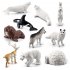10 Pcs bag Arctic  Animals  Model Polar Animal Action Figures Miniature Lovely Kid Toy Ornaments As shown