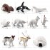 10 Pcs bag Arctic  Animals  Model Polar Animal Action Figures Miniature Lovely Kid Toy Ornaments As shown