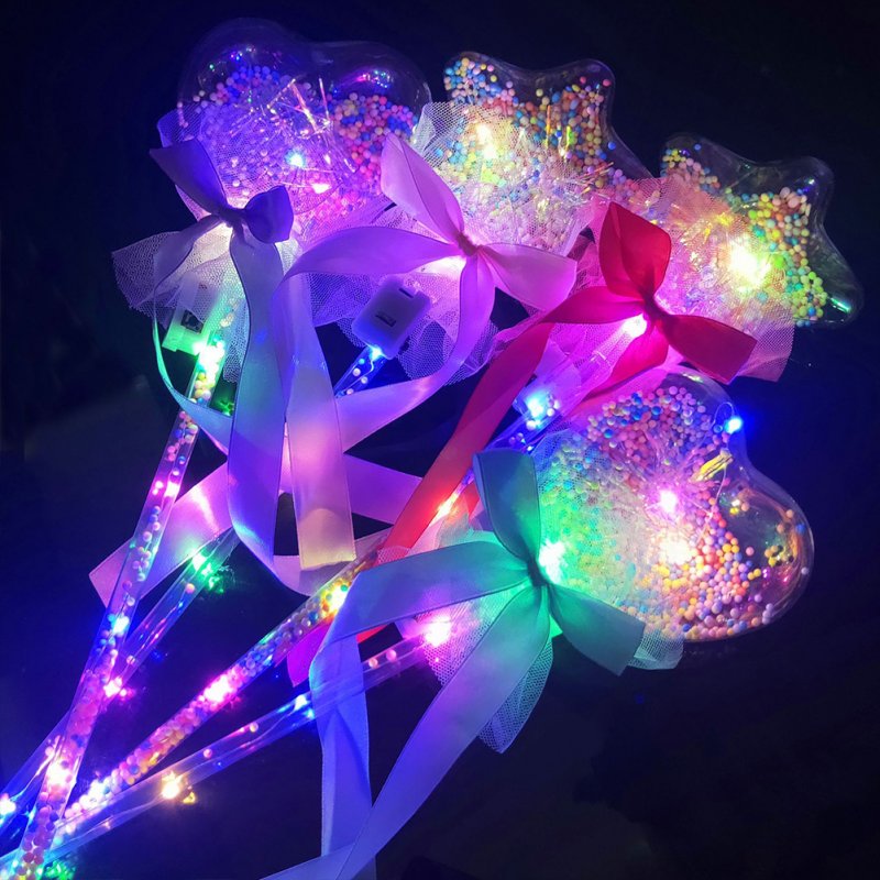 10 Pcs/bag Glowing  Balloons  Wands Flashing Fairy Stick Children Luminous Toy (color Random) Random colors and styles