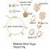 10 Pcs set Alloy Necklace   Pentagonal Star Bracelet   Multi layer Ring