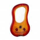 10 String Wooden Lyre Harp Metal Strings Mahogany Solid Wood String Instrument with Carry Bag