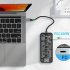 10 in 1 USB C Hub with Ethernet Adapter 4k 30hz HD Multimedia Interface Vga USB C USB 3 0 USB 2 0 SD TF Card Reader