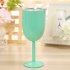 10 oz Double deck Insulation Cocktail Tumbler Wine Cup Stainless Steel Goblet Mug with Lid