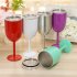 10 oz Double deck Insulation Cocktail Tumbler Wine Cup Stainless Steel Goblet Mug with Lid