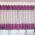 100*200cm Blackout Curtain Floral Print Perforated Drapes for Living Room Bedroom Balcony Decor purple_100*200cm (W*H)