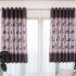 100 200cm Blackout Curtain Leaf Print Perforated Drapes for Home Bedroom Balcony Decoration Coffee color 100 200cm  W H 