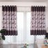 100 200cm Blackout Curtain Leaf Print Perforated Drapes for Home Bedroom Balcony Decoration purple 100 200cm  W H 