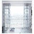 100 250cm Tulle Curtain Leaf Print Perforated Drapes for Home Living Room Balcony Decoration gray 100 250cm  W H 