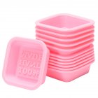 100  HAND MADE Reusable Silicone Soap Mold Pink DIY Square Handmade Soaps Moulds Microwave  Oven  Refrigerator   12 0