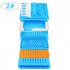 100 Holes Manual Capsule Filling Board Machine With Powder Baffle 100 Positions Herbal Powder Filler DIY Maker 2  blue