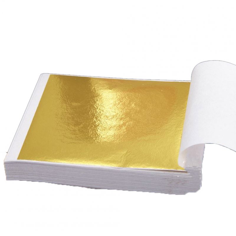 100 Pages 24K Gold Leaf Art Design Gold-Plated Frame Decorative Materials Gold