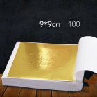 100 Pages 24K Gold Leaf Art Design Gold-Plated Frame Decorative Materials Gold