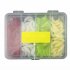 100 Pcs 4 Colors Fishing Lures Artificial Bread Bug Soft Bait Set Fishing Baits with Tackle Box