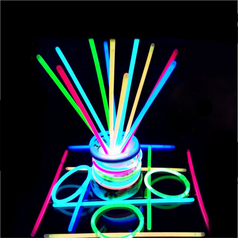 100 Pcs/box Glow  Sticks Party Supplies Glow Party Decorations Colorful Bright Sticks 100 pcs/box