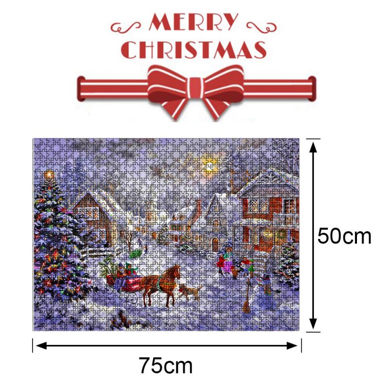 1000 Pieces Paper Mini Puzzle Game Picture Toy for Christmas Adults Children Educational Toys Style 3