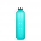 1000ML Space  Cup Time Marker Portable Outdoor Sports Bottle Frosted Gradient Color Cup Green