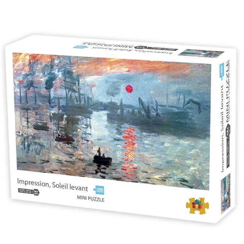 1000Pcs/box Paper Jigsaw Puzzle Kid Educational Intellectual Adult Decompressing Fun Family Game Sunrise impression