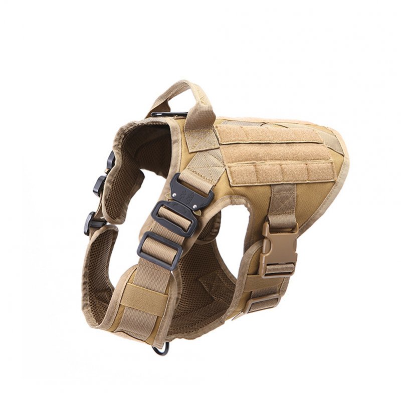 1000d Nylon Dog  Vest Outdoor Pet Vest With Buckle Quick Release Vest For Dog Brown_M