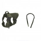 1000d Nylon Dog  Vest Outdoor Pet Vest With Buckle Quick Release Vest For Dog Army green   rope L