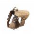 1000d Nylon Dog  Vest Outdoor Pet Vest With Buckle Quick Release Vest For Dog Brown   rope XL
