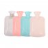 1000ml Hot  Water  Bottle  Classic Solid Color Thick Silicone Rubber Bag  Explosion proof Anti scalding Injection Style Hand Warmers Sky blue