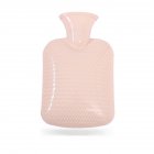 1000ml Hot  Water  Bottle, Classic Solid Color Thick Silicone Rubber Bag, Explosion-proof Anti-scalding Injection Style Hand Warmers Off white