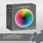 1000pcs box Colorful Jigsaw Puzzle Rainbow Round Paper Geometrical Adult Kid DIY Educational Toy  Thousand color rainbow