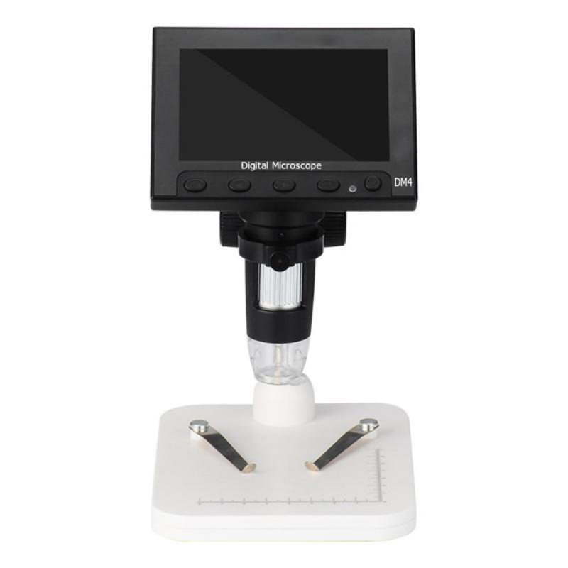 1000x2.0 MP Digital USB Electron Microscope DM4 4.3inch LCD Display VGA Microscope with 8 LED PCB Bracket Placa Base DM4