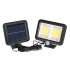 100LEDs Solar Charging Wall Light with COB Lamp Beads Human Body Induction for Outdoor Garage 100COB