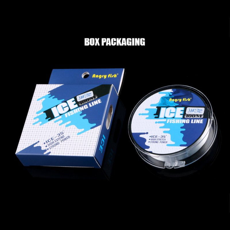 100M Ice Fishing Line Monofilament Super Strong Nylon Line for Winter Ice Lake  Transparent_0.2