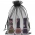 100Pcs Organza Bags Mesh Candy Bags Drawstring Jewelry Pouches for Present Wedding Giveaways 5in x 7in  13 x 18cm black