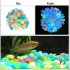 100Pcs Pack Luminous  Stone For Fish Tank Landscaping Villa Garden Decoration blue