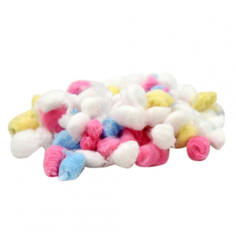 100Pcs/Pack Winter Keep Warm Cotton Ball Small Pet Cute Cage House Filler Supply for Hamster Rat Mouse Small Animals Colored cotton_100pcs