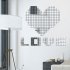 100Pcs set Acrylic Mirror Wall Sticker Self adhesive 3D Wallpaper DIY Home Decoration 2 2cm black