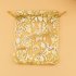 100pcs 2 8 3 5  Drawstring Organza Jewelry Favor Pouch with Gold Rose Print Bags for Gift Wedding Party Festival Golden 7 9cm