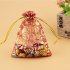 100pcs 2 8 3 5  Drawstring Organza Jewelry Favor Pouch with Gold Rose Print Bags for Gift Wedding Party Festival Golden 7 9cm
