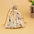 100pcs 2 8 3 5  Drawstring Organza Jewelry Favor Pouch with Gold Rose Print Bags for Gift Wedding Party Festival Golden 7 9cm