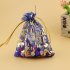 100pcs 2 8 3 5  Drawstring Organza Jewelry Favor Pouch with Gold Rose Print Bags for Gift Wedding Party Festival Golden 7 9cm