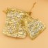 100pcs 2 8 3 5  Drawstring Organza Jewelry Favor Pouch with Gold Rose Print Bags for Gift Wedding Party Festival Golden 7 9cm