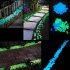 100pcs Glow In The Dark Garden Pebbles Stones For Yard Walkways Decor Luminous Stones green