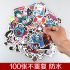 100pcs Non Repeating PVC Cartoon Colorful Printing Stickers Decals for Car Skate Skateboard Laptop Luggage   Random Delivery Random delivery