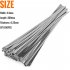 100pcs bag 304 Stainless Steel Ties 4 6 300 Self locking Cable Tie Zip  Tie Silver