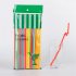 100pcs set Flexible Bendy Disposable Plastic Drinking  Straws For Bar Party Color mix Pack of 100