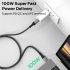 100w Pd 4 0 Quick Charger Usb c  Cable Fast Magnet Charging Cables  Magnetic Data Cable  Compatible For Macbook Pro Huawei Matebook grey