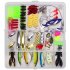 101 Pcs Fishing Lures Kit Full Fishing Tackle Box Including Spinners VIB Treble Hooks Single Hooks Swivels Pliers Green Box Second Generation 101 Set