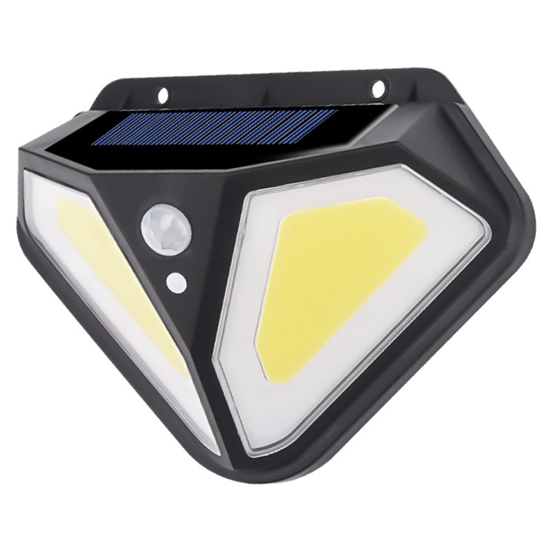 102 LED Solar Wall Lamp Human Body Induction Lamp On Both Sides Outdoor Courtyard Garden Villa Lamp 50COB