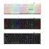 104 Keys USB Wired Pro Gaming Keyboard with 7 Colors LED Backlit Gaming Keyboard for PC Desktop White glow version