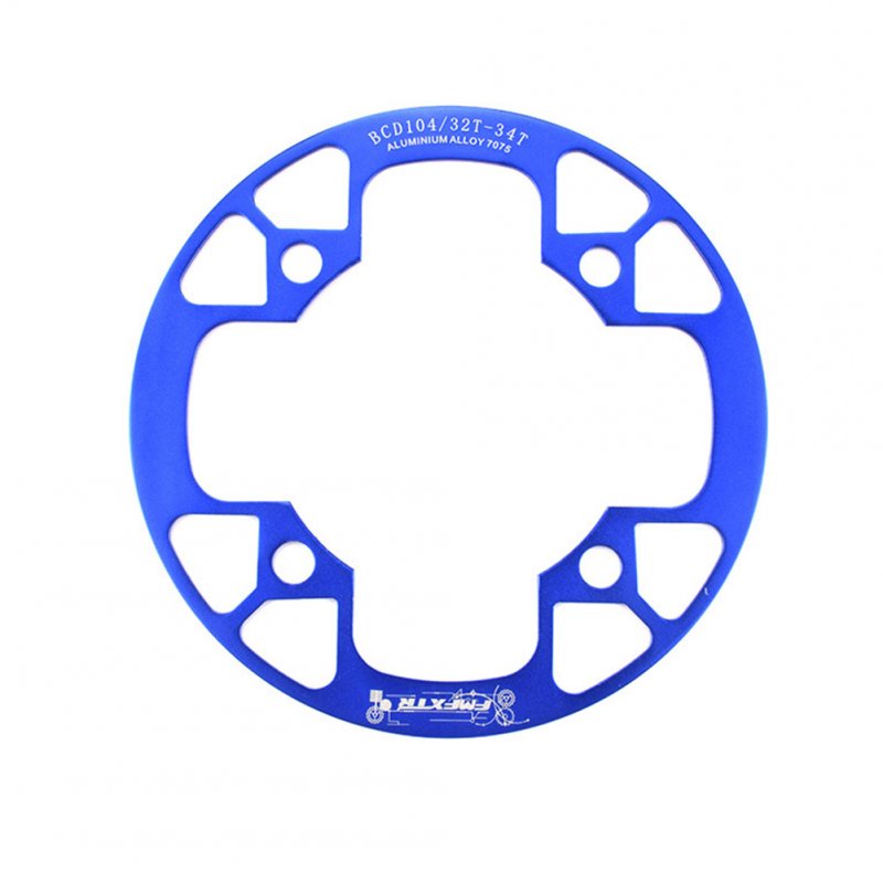 104bcd MTB Bicycle Chain Wheel Protection Cover Bicycle Protection Plate Guard Bike Crankset Full Protection Plate 32-34T blue